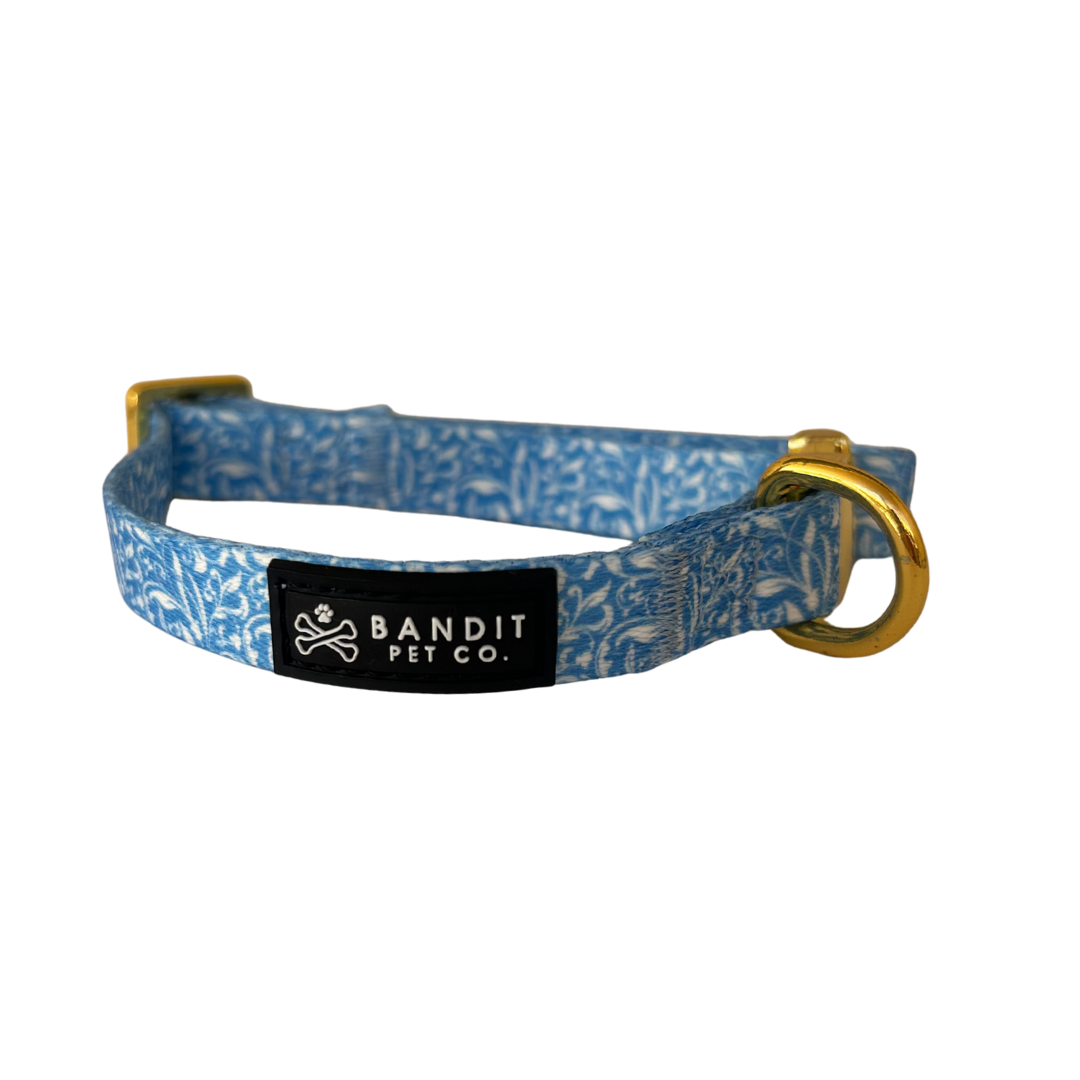 Blue Paisley Pet Collar