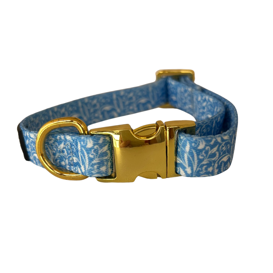 Blue Paisley Pet Collar