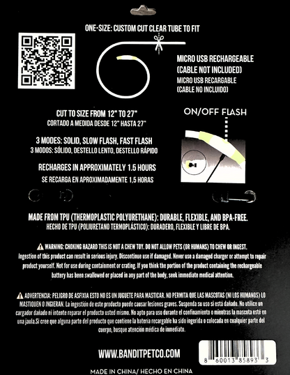 PINK PET LED GLOW SAFETY NECKLACE