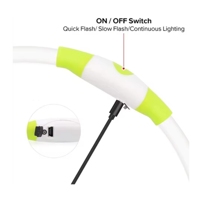 PINK PET LED GLOW SAFETY NECKLACE